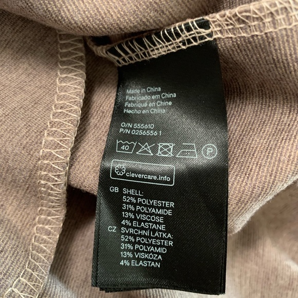 H&M Women’s Long Sleeve Light Brown Tan Dress Size Medium - Picture 6 of 17